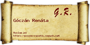 Góczán Renáta névjegykártya