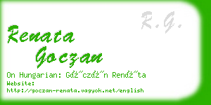 renata goczan business card